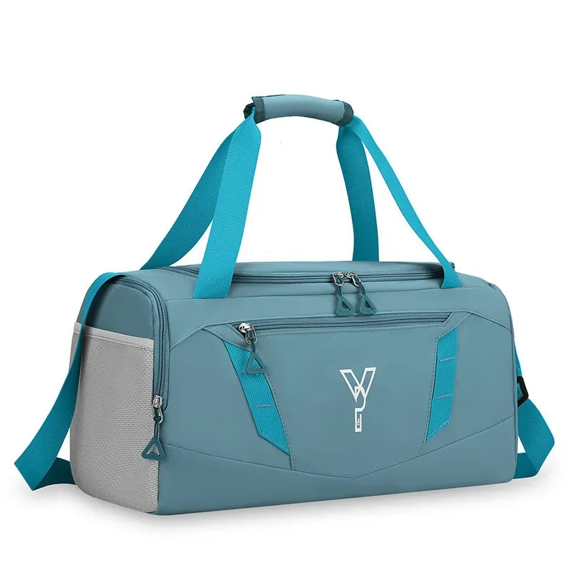 Women’s Waterproof Gym Bag – Sports Duffel with Wet/Dry Compartment, Shoe Pocket & Shoulder Strap for Fitness, Swimming, and Travel