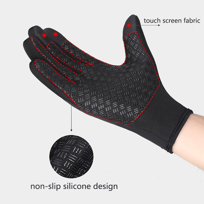 Waterproof Winter Gloves – Touchscreen Fleece Sports Gloves for Riding, Motorcycle, and Outdoor Activities