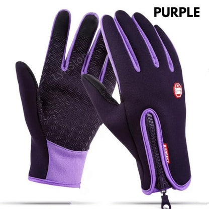 Waterproof Winter Gloves – Touchscreen Fleece Sports Gloves for Riding, Motorcycle, and Outdoor Activities