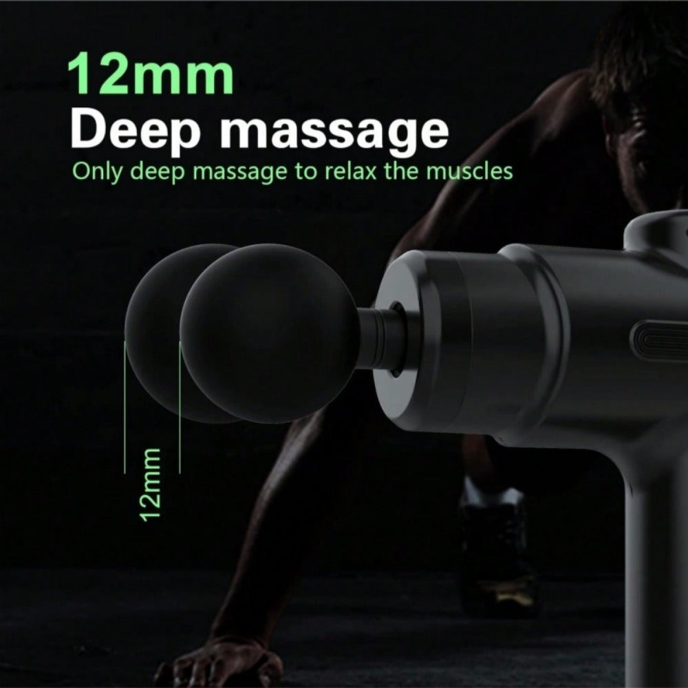 Deep Tissue Massage Gun – Handheld Percussion Massager with 8 Heads for Muscle Recovery & Pain Relief