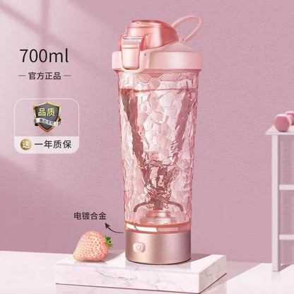Portable Electric Protein Shaker Bottle 650ml – USB Rechargeable, Fully Automatic, BPA-Free, Smooth Mix