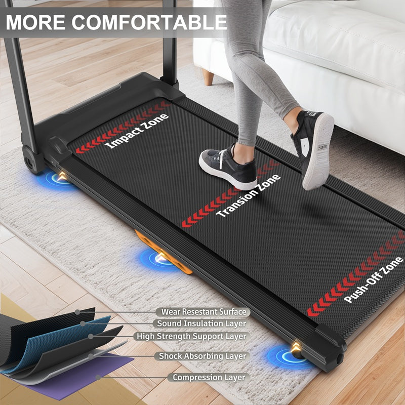Portable Walking Treadmill – Compact Home & Office Running Machine with LED Display, 265 lb Capacity