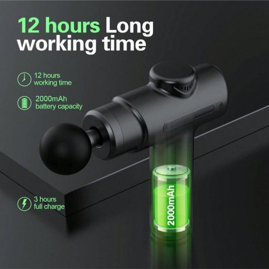 Deep Tissue Massage Gun – Handheld Percussion Massager with 8 Heads for Muscle Recovery & Pain Relief