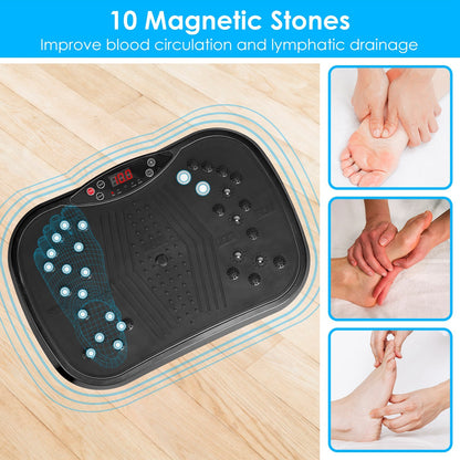 Vibration Plate Exercise Machine – Whole Body Fitness Platform with 120 Speeds, Timer, Resistance Bands & Remote Control (Max 330 lbs)