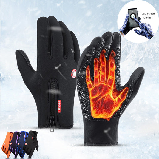 Waterproof Winter Gloves – Touchscreen Fleece Sports Gloves for Riding, Motorcycle, and Outdoor Activities