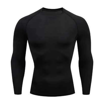 Men’s Long Sleeve Compression Top – Sports Base Layer for Basketball, Gym, Jogging & Fitness