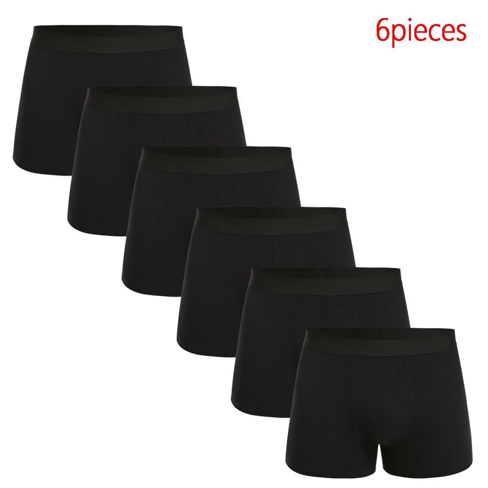 Men’s 6-Piece Cotton Boxer & Underwear Set – Premium Shorts for Home