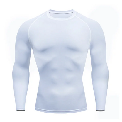 Men’s Long Sleeve Compression Top – Sports Base Layer for Basketball, Gym, Jogging & Fitness