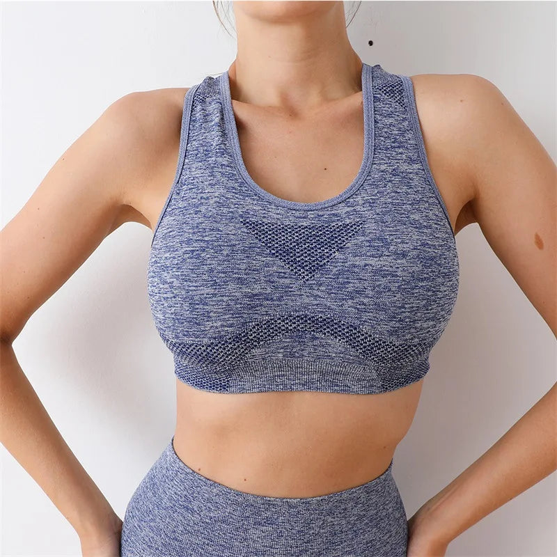 Seamless Gym Set for Women – Yoga Bra & Shorts, Fitness Activewear