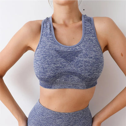 Seamless Gym Set for Women – Yoga Bra & Shorts, Fitness Activewear