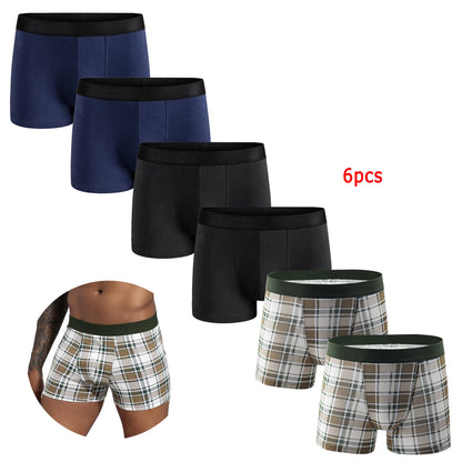 Men’s 6-Piece Cotton Boxer & Underwear Set – Premium Shorts for Home