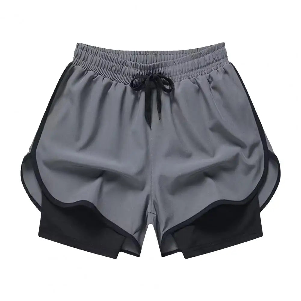 Men’s Double-Layer Fitness Shorts – 2-in-1 Quick-Dry Training & Jogging Pants