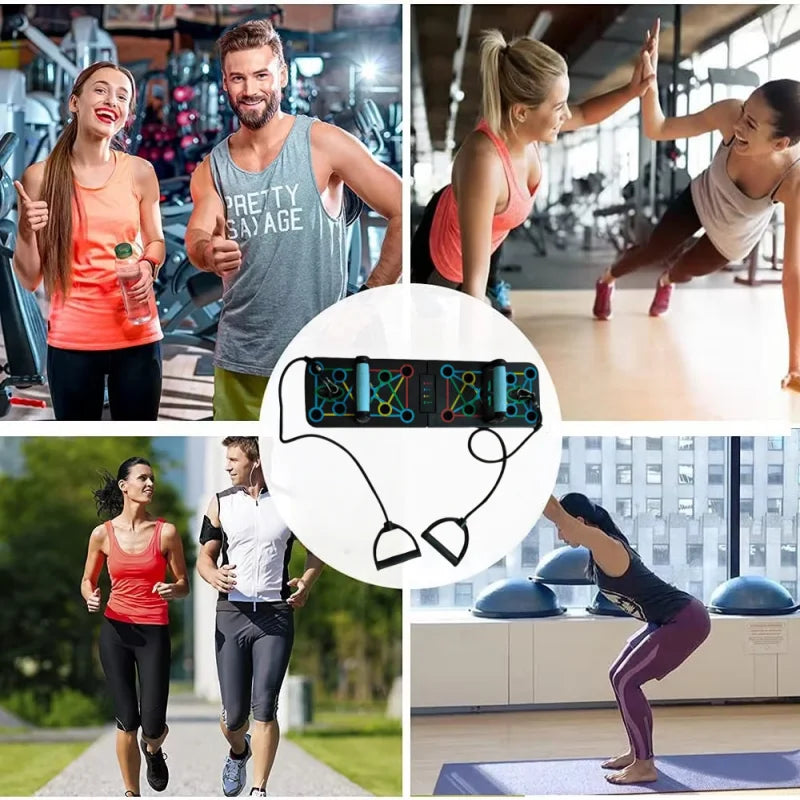Multifunctional Push-Up Pole Set – Strength Training Tool for Full-Body Fitness at Home