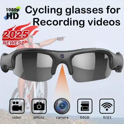 Smart HD 1080P Glasses Camera – Polarized Sports Cam for Outdoor Adventure, Biking & Safety