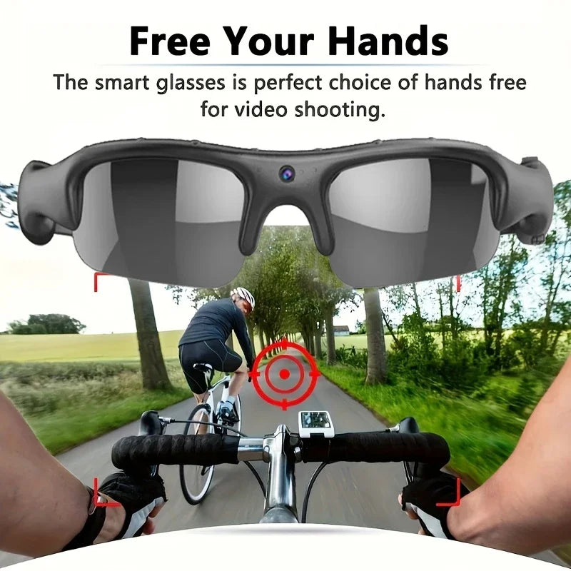 Smart HD 1080P Glasses Camera – Polarized Sports Cam for Outdoor Adventure, Biking & Safety