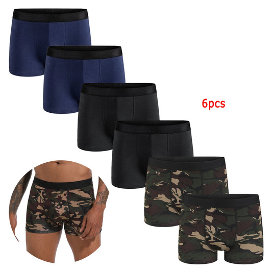 Men’s 6-Piece Cotton Boxer & Underwear Set – Premium Shorts for Home