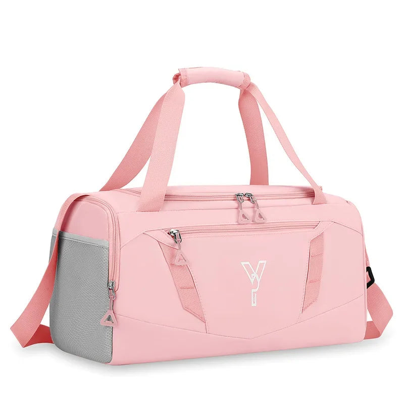 Women’s Waterproof Gym Bag – Sports Duffel with Wet/Dry Compartment, Shoe Pocket & Shoulder Strap for Fitness, Swimming, and Travel