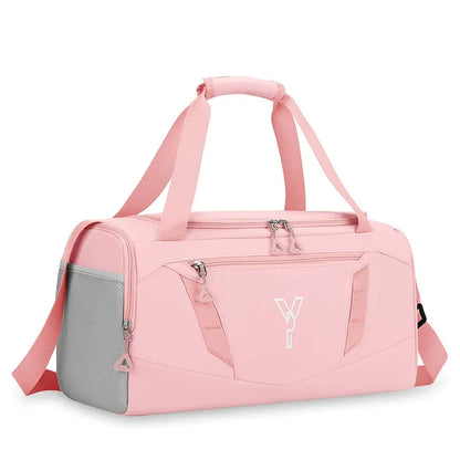 Women’s Waterproof Gym Bag – Sports Duffel with Wet/Dry Compartment, Shoe Pocket & Shoulder Strap for Fitness, Swimming, and Travel