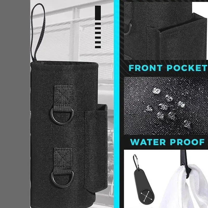 Magnetic Sling Bag for Gym Water Bottles - Non-Slip Portable Carrier for Fitness Accessories