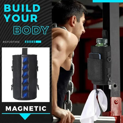 Magnetic Sling Bag for Gym Water Bottles - Non-Slip Portable Carrier for Fitness Accessories