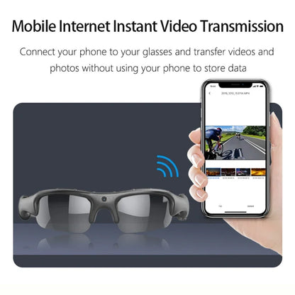 Smart HD 1080P Glasses Camera – Polarized Sports Cam for Outdoor Adventure, Biking & Safety