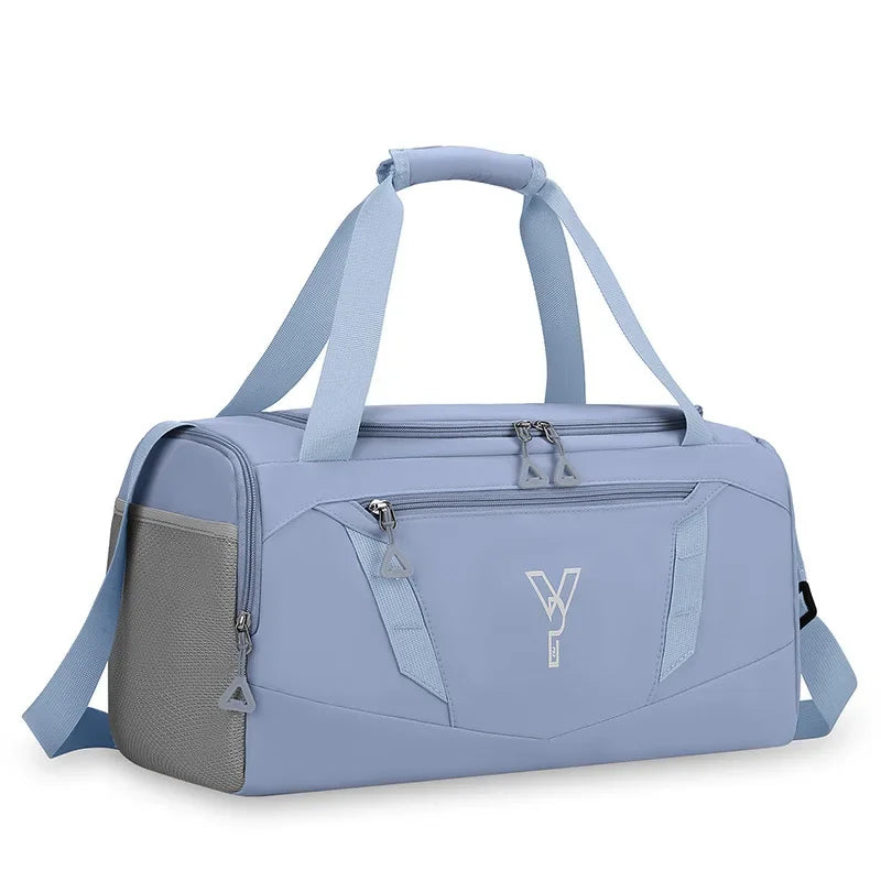 Women’s Waterproof Gym Bag – Sports Duffel with Wet/Dry Compartment, Shoe Pocket & Shoulder Strap for Fitness, Swimming, and Travel