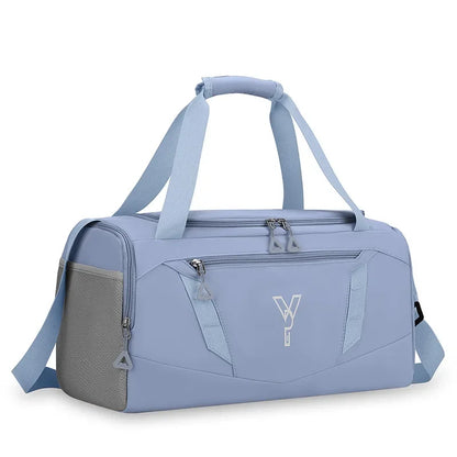 Women’s Waterproof Gym Bag – Sports Duffel with Wet/Dry Compartment, Shoe Pocket & Shoulder Strap for Fitness, Swimming, and Travel