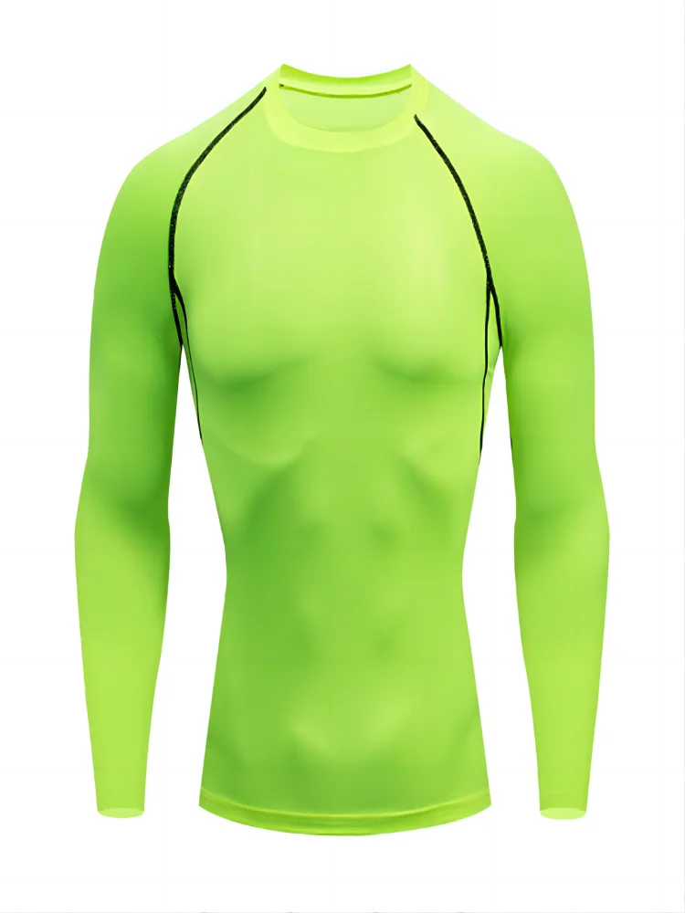 Men’s Long Sleeve Compression Top – Sports Base Layer for Basketball, Gym, Jogging & Fitness