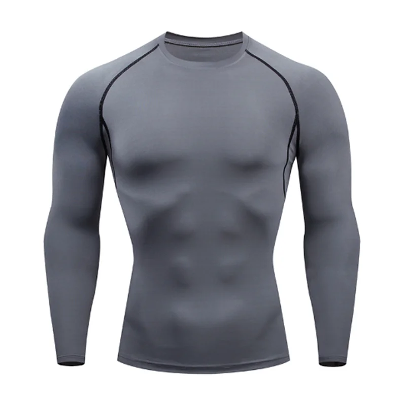 Men’s Long Sleeve Compression Top – Sports Base Layer for Basketball, Gym, Jogging & Fitness