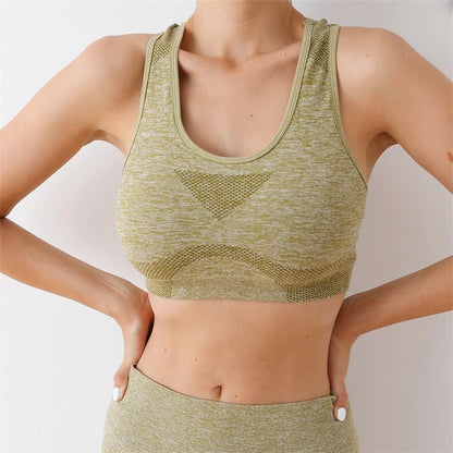 Seamless Gym Set for Women – Yoga Bra & Shorts, Fitness Activewear