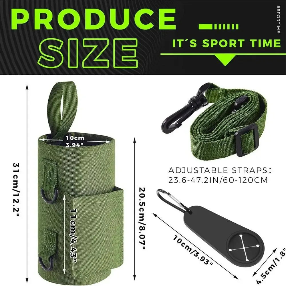 Magnetic Sling Bag for Gym Water Bottles - Non-Slip Portable Carrier for Fitness Accessories