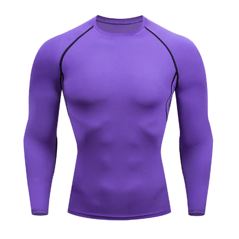 Men’s Long Sleeve Compression Top – Sports Base Layer for Basketball, Gym, Jogging & Fitness