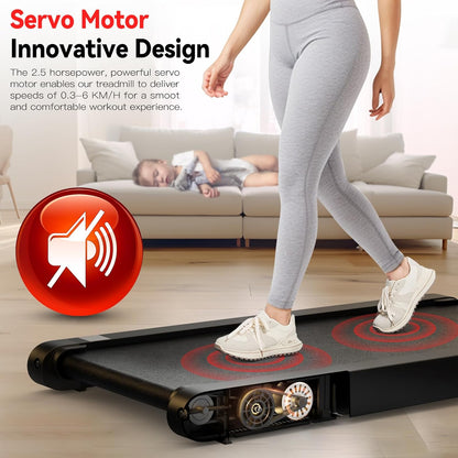 3-in-1 Under Desk Walking Treadmill – Portable Walking Pad with APP & Remote for Home and Office