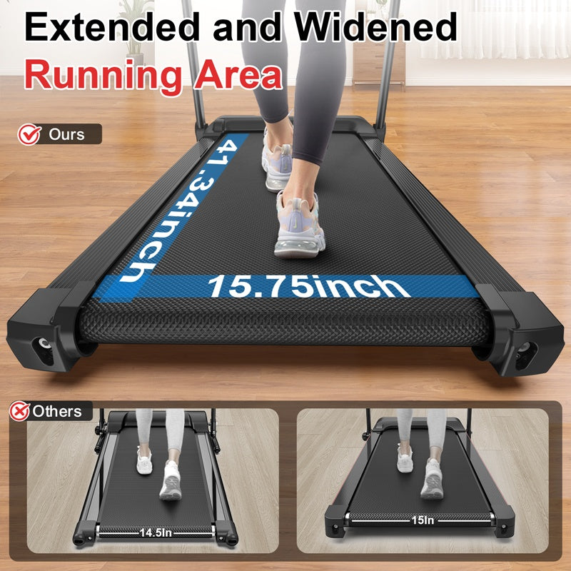 Portable Walking Treadmill – Compact Home & Office Running Machine with LED Display, 265 lb Capacity