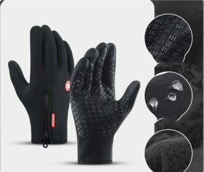 Waterproof Winter Gloves – Touchscreen Fleece Sports Gloves for Riding, Motorcycle, and Outdoor Activities